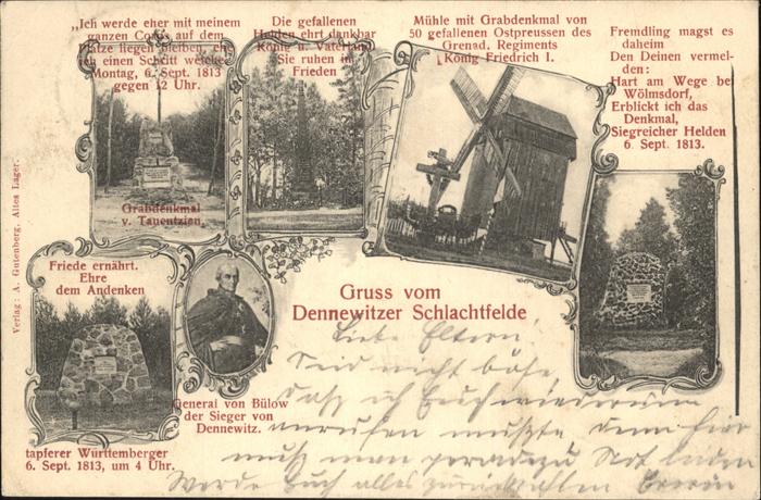 Dennewitz Dennewitzer Schlachtfelde mit div.Soldaten-Denkmaelern