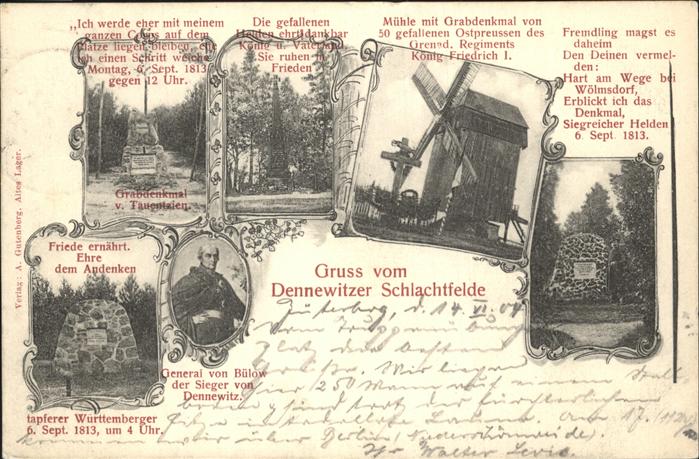 Dennewitz Dennewitzer Schlachtfelde mit div.Solda