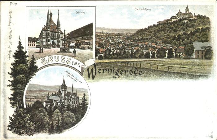 Wernigerode Harz Rathaus u.Schloss