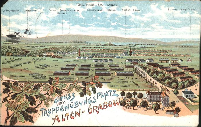 Alten-Grabow Truppenübungsplatz mit Barackenlager