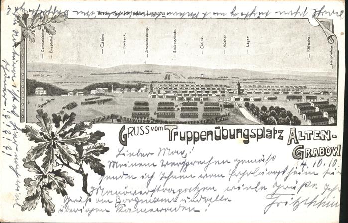 Alten-Grabow Truppenübungsplatz mit Barackenlager