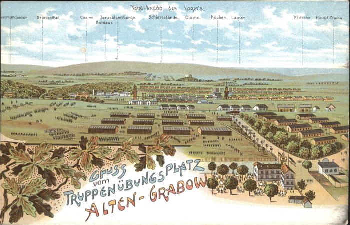 Alten-Grabow Truppenuebungsplatz mit Barackenlager