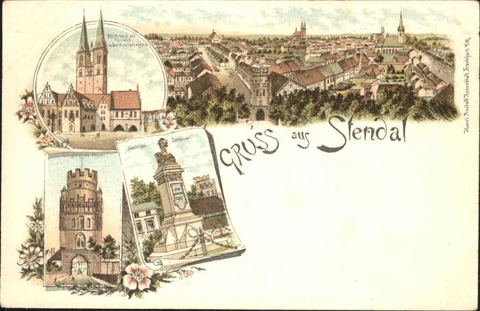 Stendal Nachtigal-Denkmal u.Ungling Thor