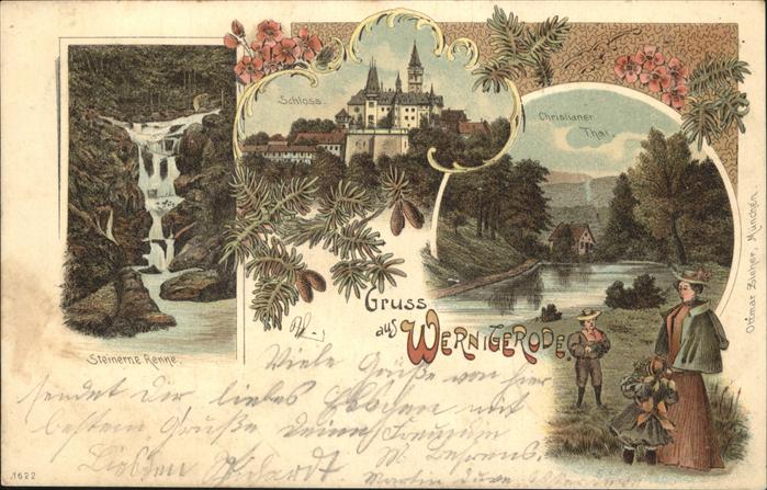 Wernigerode Harz Christianen-Thal u.Schloss