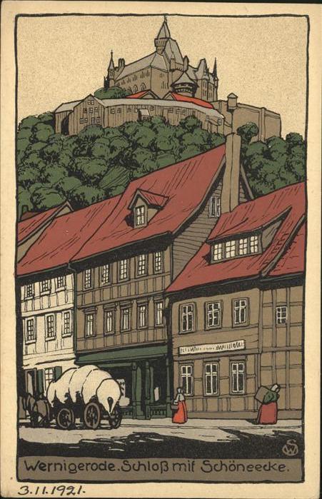 Wernigerode Harz Schloss mit Schöneecke