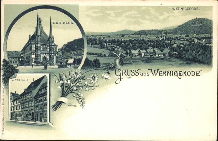 Wernigerode Harz Rathaus u.Altes Haus