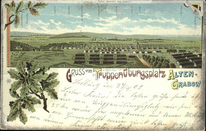 Alten-Grabow Truppenübungsplatz mit Barackenlager