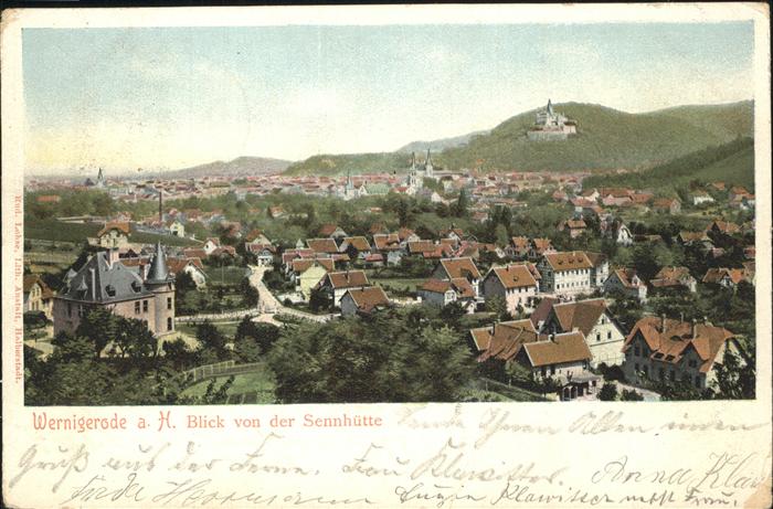 Wernigerode Harz Blick von der Sennhütte