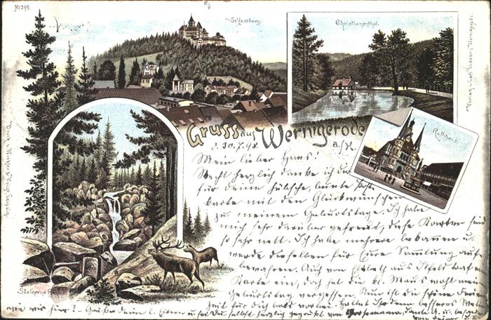 Wernigerode Harz Christianenthal u.Schlossberg