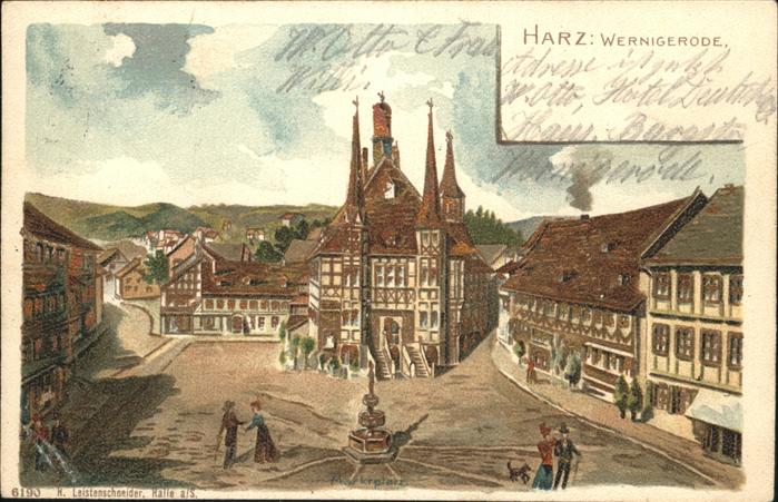Wernigerode Harz Markt mit Rathaus