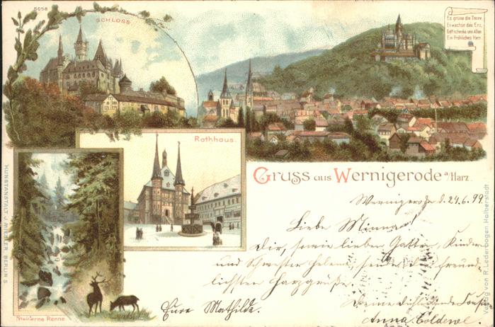 Wernigerode Harz Rathaus u.Schloss