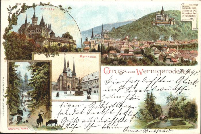 Wernigerode Harz Rathaus u.Schloss