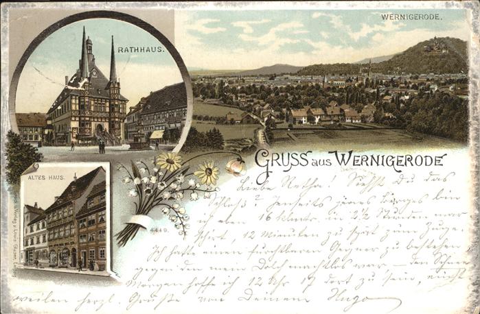 Wernigerode Harz Rathaus u.Altes Haus (sauberer Bahnpost