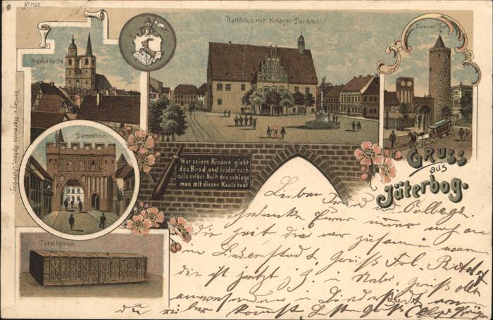 Jueterbog Rathaus mit Kriegerdenkmal