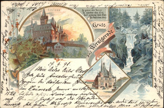 Wernigerode Harz Schloss u.Rathaus