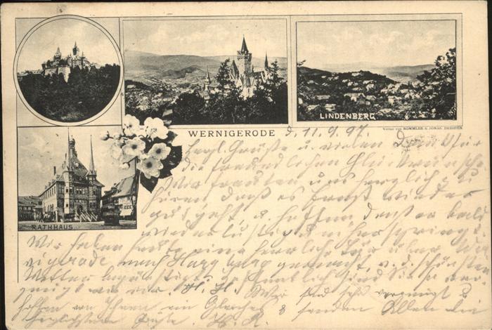 Wernigerode Harz Rathaus u.Lindenberg