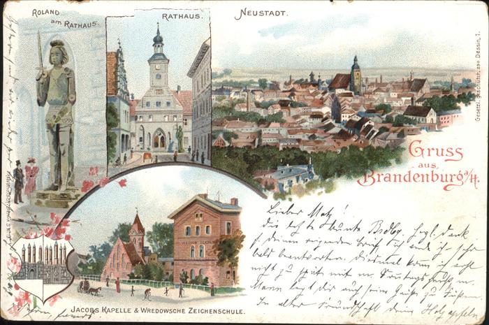 Brandenburg Havel Rathaus u.Wredow-Zeichenschule