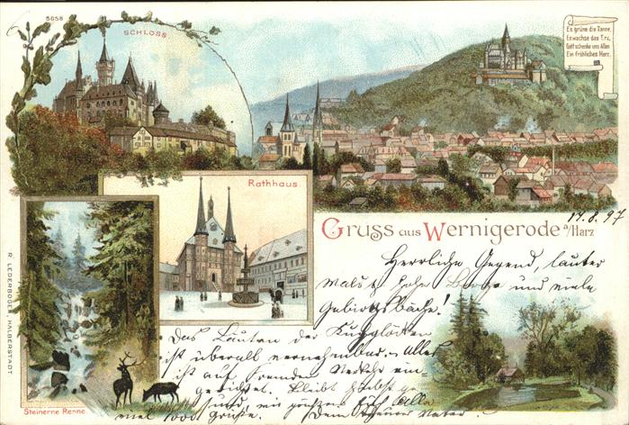 Wernigerode Harz Rathaus u.Schloss
