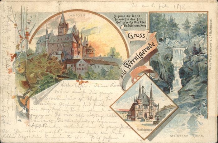 Wernigerode Harz Schloss u.Rathaus