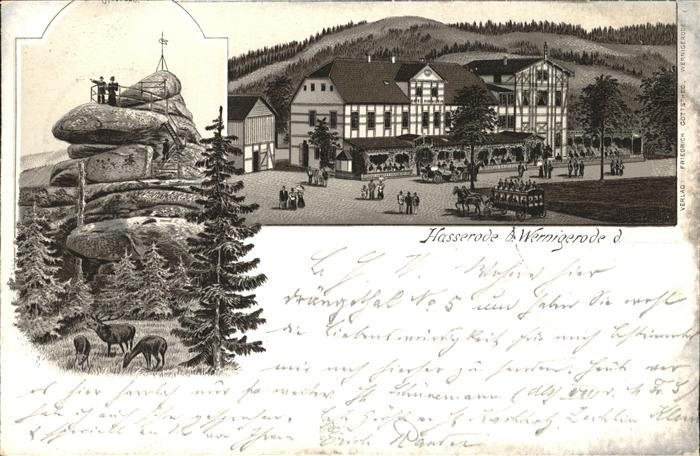 Wernigerode-Hasserode Ottofels u.Hotel Hohnstein