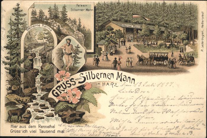 Wernigerode Harz Silbernen Mann mit Felsen