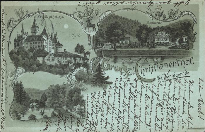 Wernigerode Harz Christianenthal u.Fürstl.Schloss