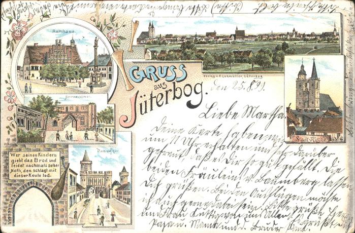 Jueterbog Rathaus u.Stadt-Kirche