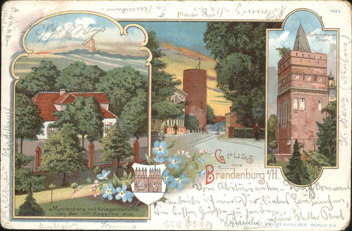 Brandenburg Havel Marienberg mit Kriegerdenkmal