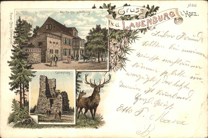 Wernigerode Harz Gasthaus Lauenburg u.Lauenburg-Ruine