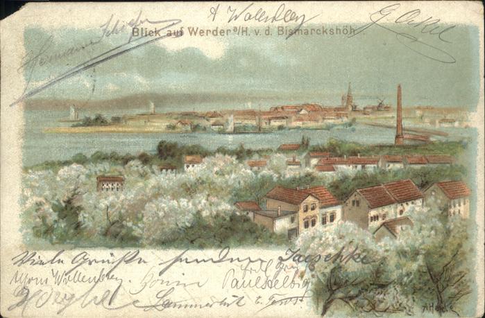 Werder Havel Blick von der Bismarckshöhe