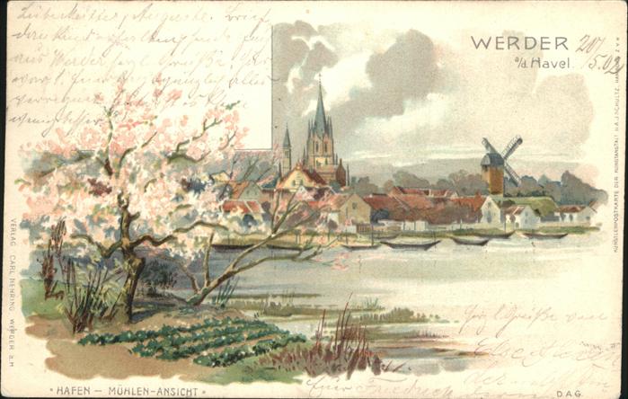 Werder Havel Hafen- u.Mühlenansicht