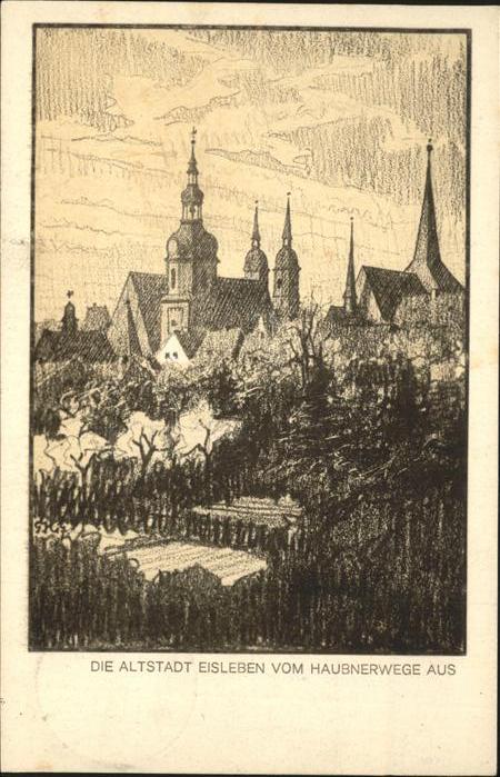 Eisleben Altstadt Haubnerwege Künstlerkarte