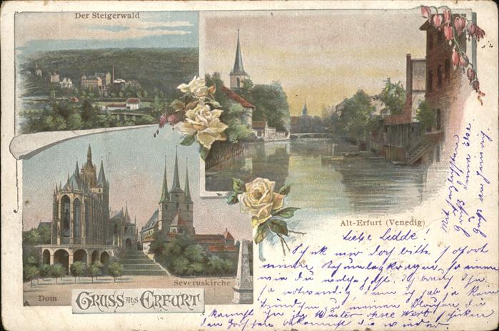 ERFURT  CITY Venedig Alt-Erfurt Steigerwald Dom Severuskirche