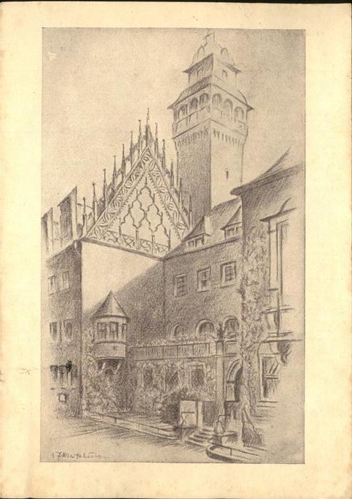 ZEITZ Sachsen-Anhalt Kuenstlerkarte Rathaus K. E. Merseburger