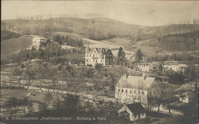 Stolberg Harz Erholungsheim Kraftfahrer Dank