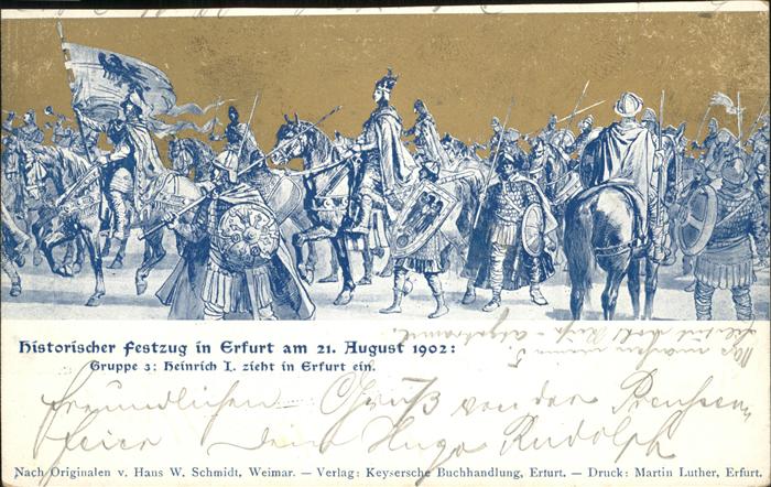 Erfurt Historischer Festzug Heinrich I. Einzug