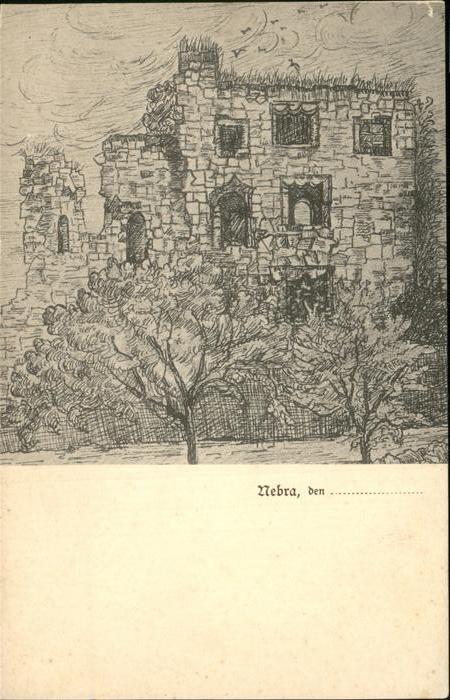 Nebra Unstrut Zeichnung Kuenstlerkarte