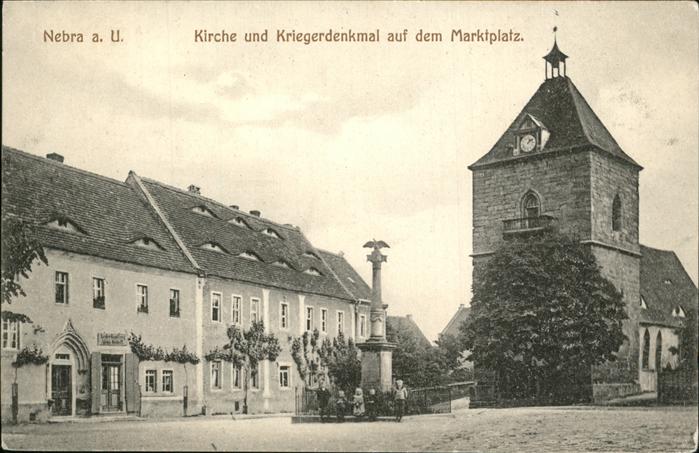 Nebra Unstrut Kirche Kriegerdenkmal Marktplatz