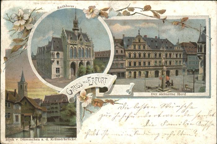 Erfurt steinerne Herd Krämerbrücke Dämmchen