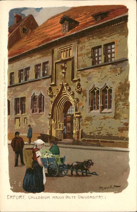 ERFURT  CITY Kuenstlerkarte Collegium Majus Universitaet