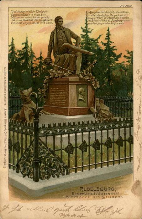 Rudelsburg Bismarck Student Denkmal Gedicht
