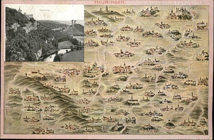 Rudelsburg Landkarte Thüringen