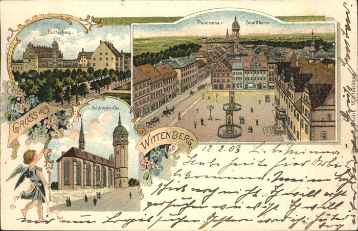 Wittenberg Lutherstadt Stadtthurm Lutherhaus Schlosskirche