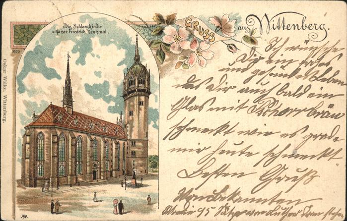 Wittenberg Lutherstadt Schlosskirche Friedrich-Denkmal