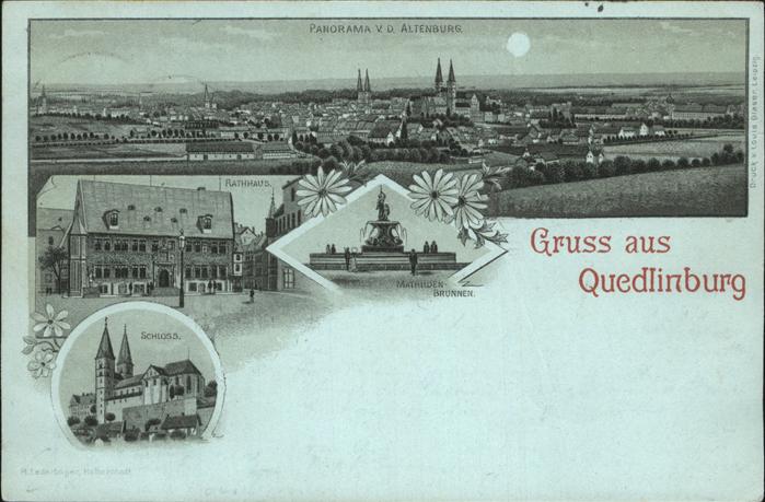 Quedlinburg Harz Altenburg Schloss Rathaus