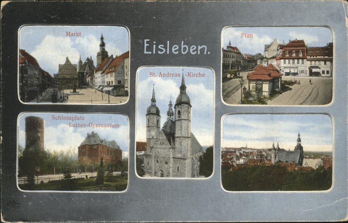 Eisleben Plan Markt Schlossplatz Luther-Gymnasiu