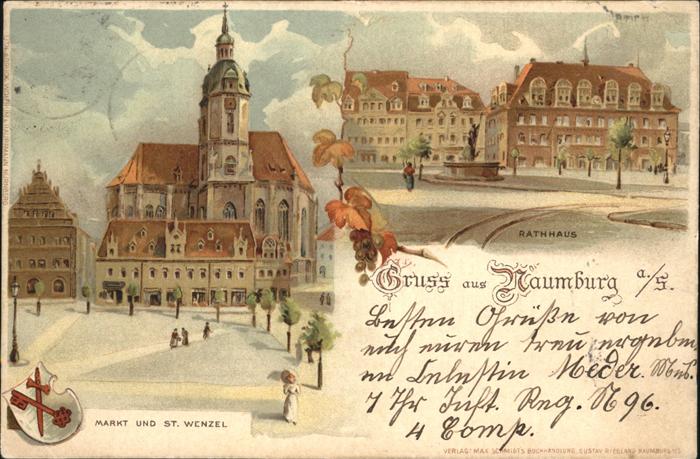 Naumburg Saale Rathaus Markt St. Wenzel Wappen
