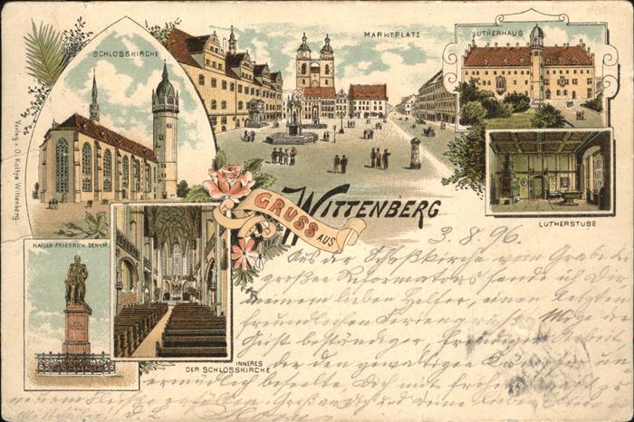 Wittenberg Lutherstadt Lutherstube Lutherhaus Marktplatz Schlosskirche