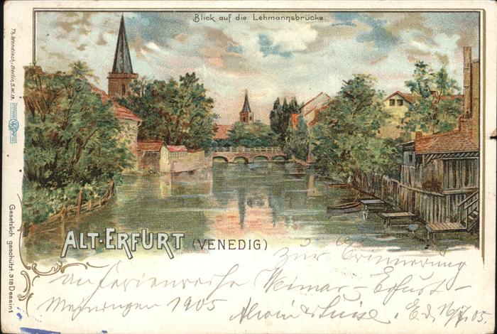ERFURT CITY Venedig Alt-Erfurt Lehmannsbruecke