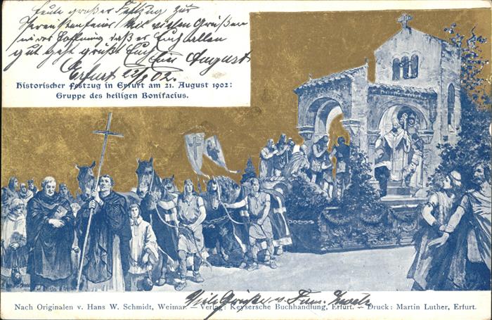 Erfurt historischer Festzug heiligen Bonifaciu